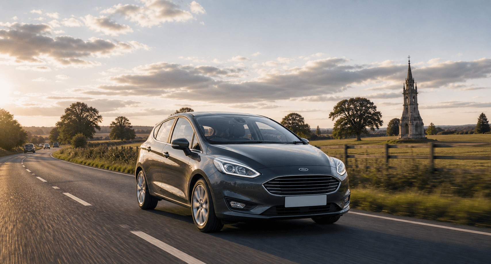 Compact hire car ready for practical travel around Ampthill
